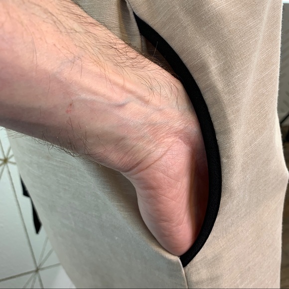 Esley Linen Blend Tie Back Embroidered Dress Small - Picture 5 of 12